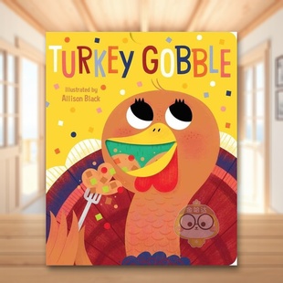 外版 书Turkey bee 现货 books书籍图书正版 BOOKSlittle 火鸡咯咯叫英文儿童绘本节日庆典进口原版 BEE GobbleLITTLE