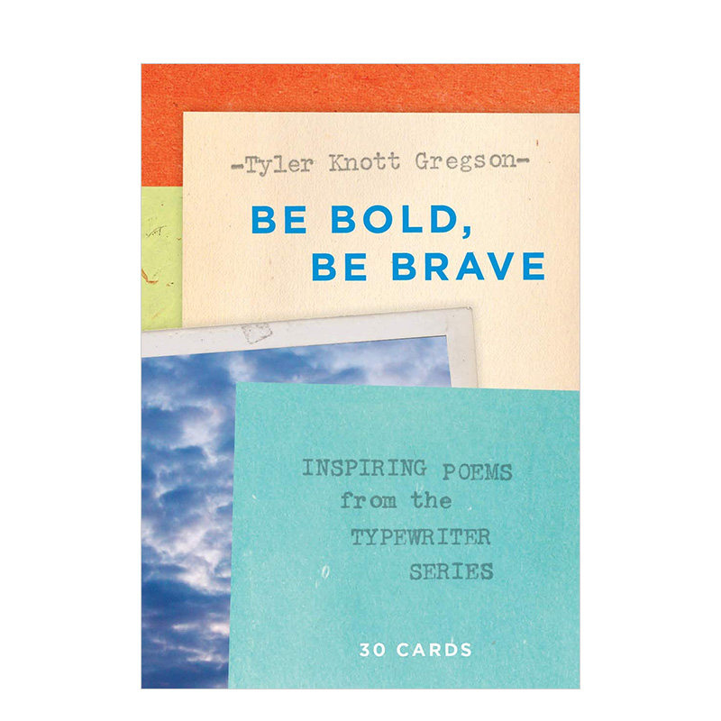 张鼓舞人心的诗卡 be bold, be brave 进口原版 关于勇气的诗歌明信片