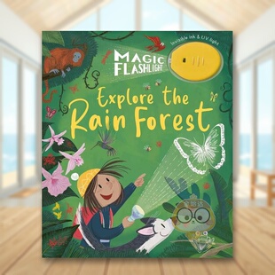 【现货】魔法手电筒：探索雨林英文儿童绘本动物生态环保进口原版外版书精装3-6周岁Magic Flashlight: Explore the Rain ForestS