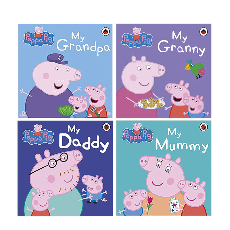 【预售】peppa pig小猪佩奇绘本4册套装 粉红猪小妹绘本