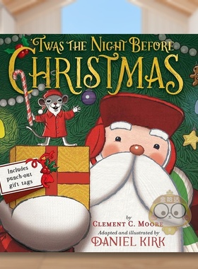 【预售】圣诞前夜英文儿童绘本节日庆典进口原版书平装6岁-9岁twas The Night Before Christmas Abrams Books for Young Reader书