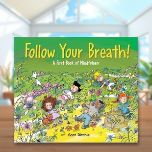 书Kids Press5253书籍 呼吸Follow 9岁精装 Scot Breath英文儿童绘本自我认知情绪管理6 跟随你 Your Can Ritchie进口原版 现货
