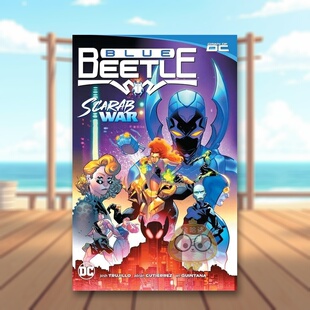 Josh 进口原版 蓝甲虫卷1圣甲虫之战英文漫画平装 Beetle War Trujillo Scarab Comics Vol. Gut书 Adrian 书Blue 预售