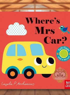 【预售】汽车小姐在哪里Where’s Mrs Car英文儿童趣味3-6岁纸板书Ingela P Arrhenius进口原版书Nosy Crow UK613书籍图书外版正版