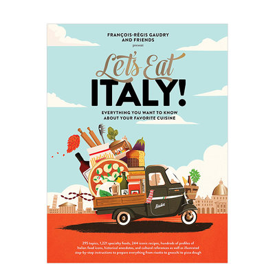 【现货】吃意餐吧 Let's Eat Italy!  国家特色文化料理制作厨艺指南菜式菜谱食谱 英文原版 《吃法餐吧》团队推出