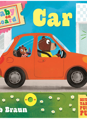 【预售】宝宝坐好啰：汽车（滑动机关书） 【Baby on Board】Car 英文儿童趣味Symons, Ruth Templar