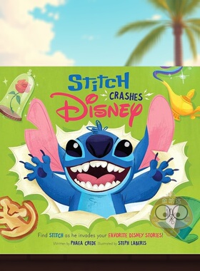 【现货】史迪奇闯入迪士尼世界英文儿童绘本IP系列进口原版外版书精装Stitch Crashes DisneyDisney BooksDisney书籍图书正版