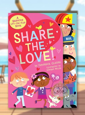 【现货】【节日翻翻书】情人节分享爱英文儿童绘本节日庆典 Frederick Glasser进口原版书纸板书6岁-9岁【Festive Flaps】Share书