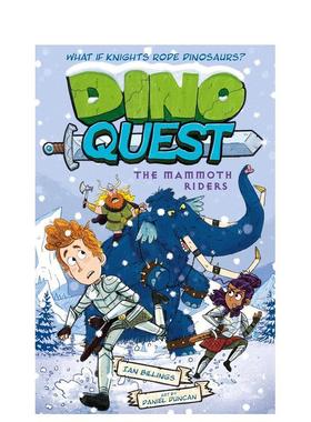 【预售】恐龙大冒险：猛犸象骑士 Dino Quest: The Mammoth Riders 原版英文儿童章节书 爆笑幽默插图章节书进口书籍图书外版正版