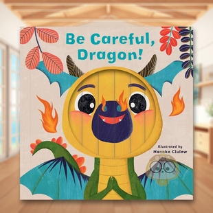 Faces 现货 书纸板书 Carly 小心有龙 Dragon 小小动物面孔 Madden著wor书籍 英文儿童趣味进口原版 Careful Little