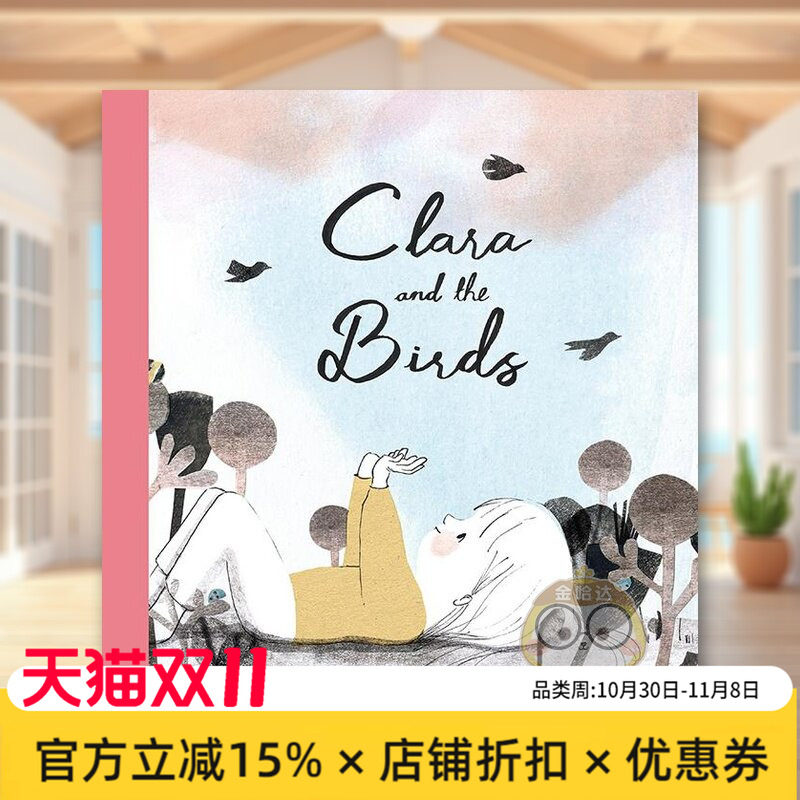 【现货】克拉拉与鸟群Clara and The Birds英文儿童绘本自我认知情绪管理3-6岁精装Emma Simpson进口原版书Milky Way Picture Boo