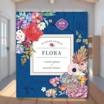 【现货】贴纸工作室美丽花朵的贴纸画廊Sticker Studio Flora A Sticker Gallery of Beautiful Blooms英文贴纸书进口原版图书Chl