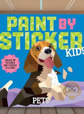 【现货】儿童贴纸绘画宠物Paint by Sticker Kids英文贴纸书WORKMAN PUBLISHING简装Workman进口原版书523519361书籍图书外版正版