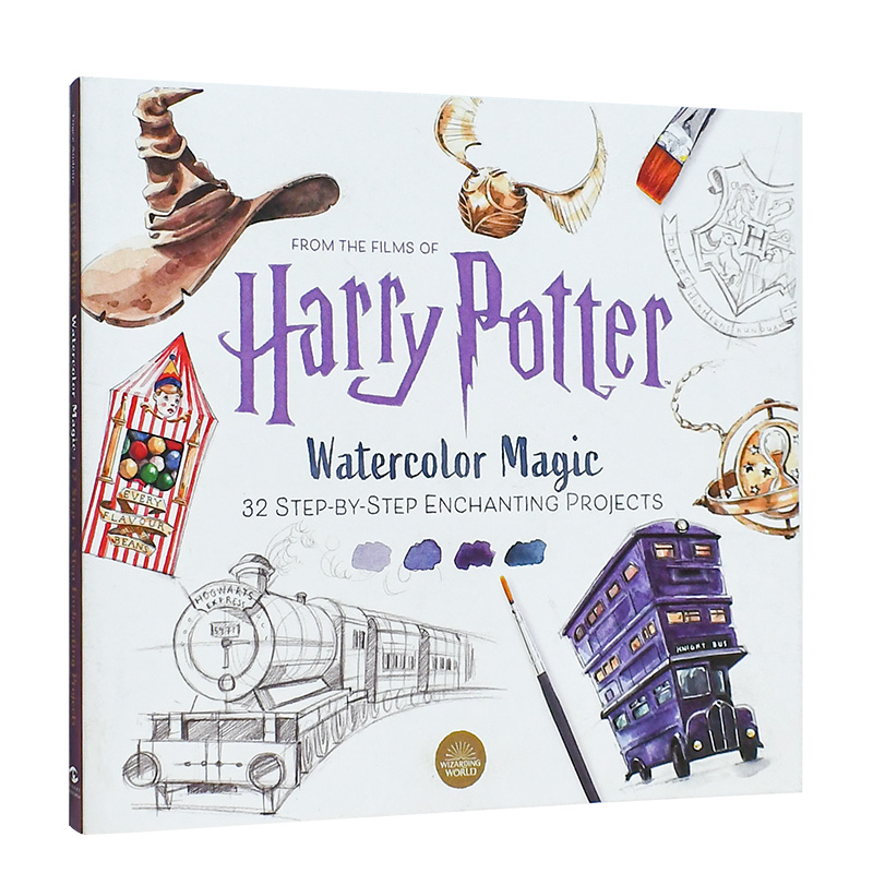 【预售】哈利·波特神奇水彩 Harry Potter Watercolor Magic 艺术美术绘画教程指南 英文原版进口画册书籍