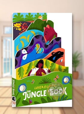 【现货】丛林之书The Jungle Book英文儿童艺术启蒙3-6岁纸板书Cynthia Alonso进口原版书Happy Yak711263406书籍图书外版正版