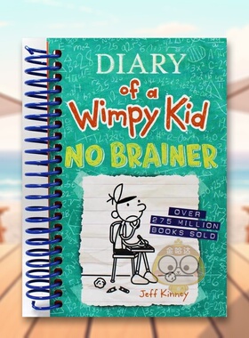 【预售】小屁孩日记无需思考Diary of a Wimpy Kid No Brainer英文儿童故事3-6岁精装Jeff Kinney进口原版书Puffin Books (UK)978