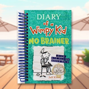 书Puffin 小屁孩日记无需思考Diary Wimpy Kinney进口原版 Books Jeff 6岁精装 Brainer英文儿童故事3 978 Kid 预售