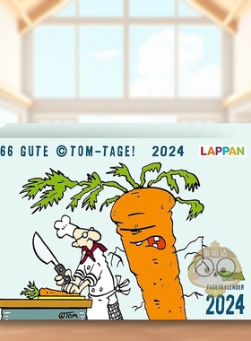 【现货】2024年日历Touché 系列366 GUTETOM-TAGE! 2024英文文创日历TOMLappan Verlag进口原版书320661书籍图书外版正版