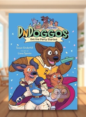 【预售】让派对开始【DnDoggos】Get the Party Started英文儿童漫画3-6岁平装进口原版书Scout Underhill FEIWEL & FRIENDS书籍图
