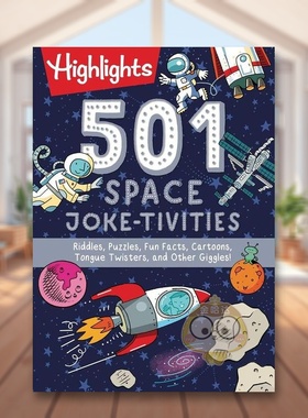 【现货】501笑话活动太空英文儿童趣味进口原版书平装【501Joke-tivities】Space Highlights Highlights Press书籍图书外版正版