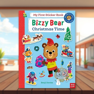 【预售】【忙碌的小熊】圣诞贴纸书 【Bizzy Bear】My First Sticker Book: Christmas Time 原版英文儿童绘本进口书籍图书外版正