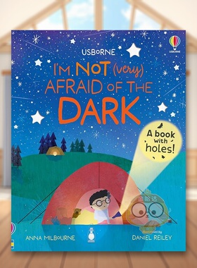 【预售】【洞洞书】我不是（很）怕黑英文儿童绘本自我认知情绪管理进口原版外版书平装3-6周岁I'm Not (Very) Afraid of the Da书