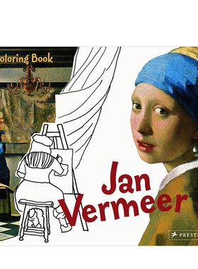 【预售】Colouring Book Vermeer，扬维梅尔：涂色书书籍进口原版