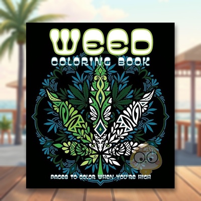 【预售】野草涂色书英文生活综合进口原版外版书平装14岁以上Weed Coloring Book: Pages to Color When You're High Editors of书