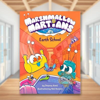 【预售】棉花糖火星人 地球学校英文儿童漫画进口原版外版书精装3-6周岁Marshmallow Martians: Earth School: (A Graphic Novel书