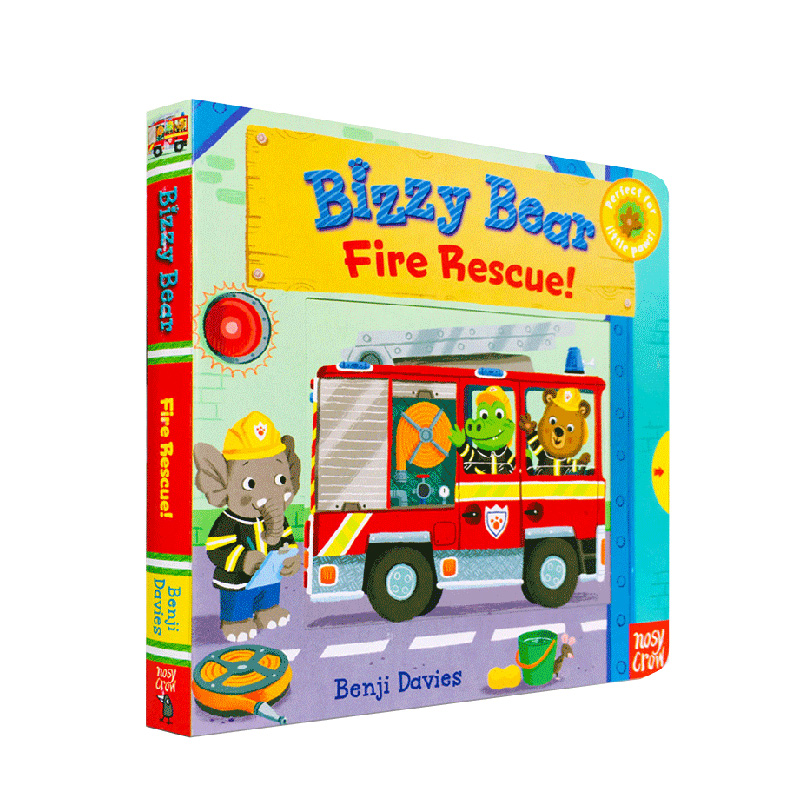 【预售】Bizzy Bear系列童书Fire Rescue!忙碌的小熊消防救援队英文儿童绘本趣味儿童操作书适合0-3岁