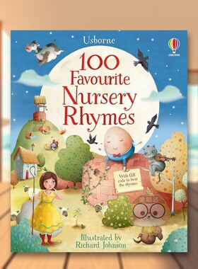 【现货】100首*受喜爱的童谣英文儿童绘本虚构类进口原版书精装100 Favourite Nursery Rhymes Felicity Brooks 著Usborne chil书