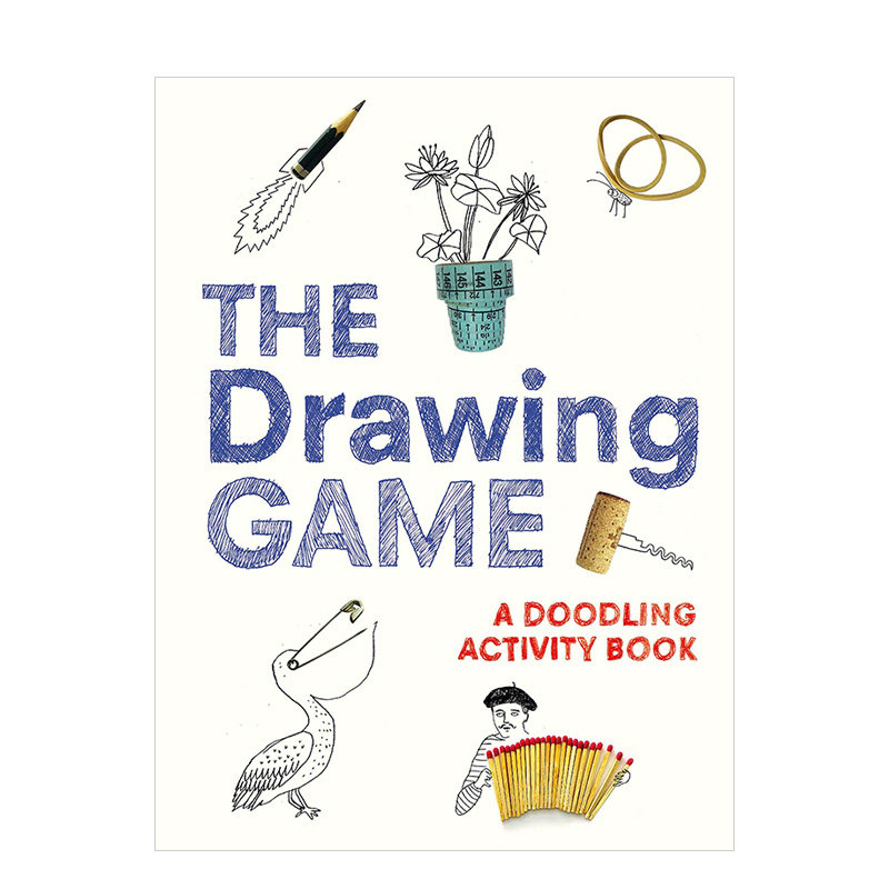 the drawing game 涂鸦插画游戏 英文原版另类涂色书 绘画涂鸦