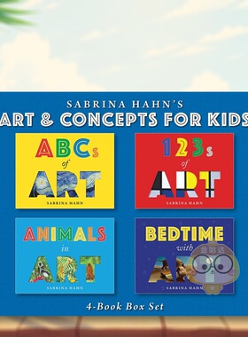 【预售】萨宾娜·哈恩给儿童的艺术&概念读物英文儿童艺术启蒙进口原版外版书精装Sabrina Hahn’s Art & Concepts for Kids 4-Bo