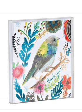 【预售】鸟类主题 感谢明信片套装 Bird Thank You Notecard Set 原版明信片进口书籍图书外版正版