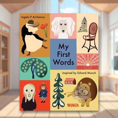 【现货】蒙克灵感启蒙词汇概念启蒙美育绘本【Inspired by Edvard Munch】My First Words英文儿童艺术启蒙3-6岁精装Ingela P Arr