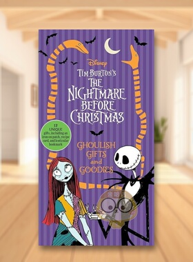 【预售】圣诞夜惊魂： 令人毛骨悚然的圣诞礼物英文影视进口原版外版书平装14岁以上Disney Tim Burton's Nightmare Before Chri书