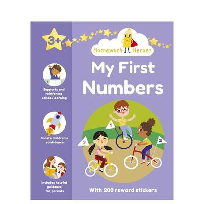 【预售】作业小能手：数字启蒙（含200枚奖励贴纸） 【Homework Heroes】My First Numbers 原版英文儿童语言/概念启蒙进口书籍图