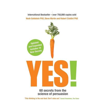 【预售】是的！：说服的60个秘密 Yes!: 60 secrets from the science of persuasion 原版英文商业行销 科学提高演讲力领导能力进
