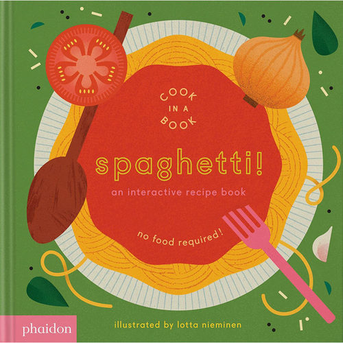 【预售】意大利面：互动食谱书 Spaghetti!:An Interactive Recipe Book 英文原版儿童美食绘本机关书 芬兰插画师Lotta Nieminen