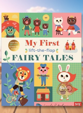 【预售】童话故事翻翻乐英文儿童绘本虚构类进口原版书纸板书6岁-9岁My First Lift-The-Flap Fairy Tales Ingela P Arrhenius N书