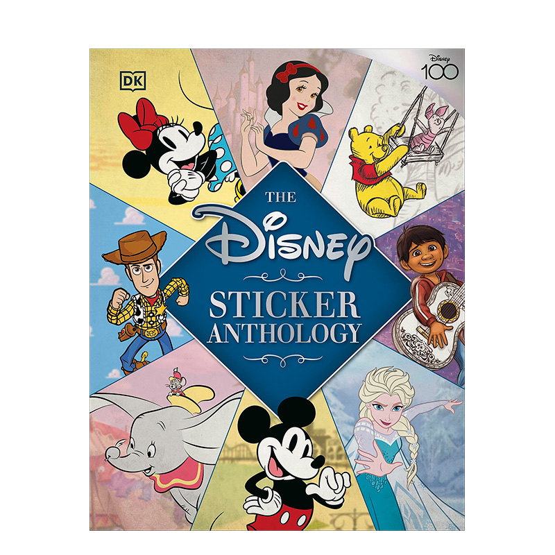 【现货】迪士尼复古贴纸选集 迪士尼100周年 The Disney Sticker Anthology 原版英文贴纸书 书籍/杂志/报纸 原版其它 原图主图