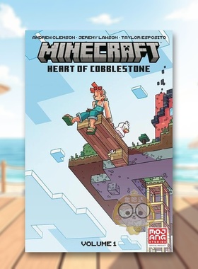 【预售】我的世界鹅卵石之心卷1英文漫画ANDREW CLEMSON进口原版书平装14岁以上Minecraft Heart of Cobblestone Volume 1Dark H书