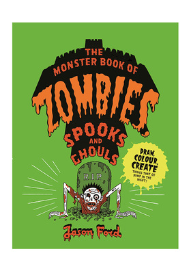 【现货】Zombies, Spooks and Ghouls 怪物书:自己画僵尸、幽灵和食尸鬼书籍进口原版