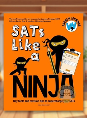 【预售】像忍者一样应对 SAT 考试复习技巧SATs Like a Ninja  Key facts英文儿童自然拼读9-12岁平装Andrew Jennings进口原版书B