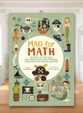 【预售】【疯狂数学】分数、百分比与小数 【Mad for Math】Navigate The High Seas! 原版英文儿童绘本进口书籍图书外版正版
