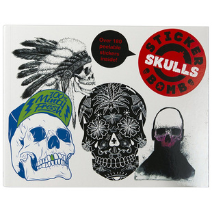 Review Stickerbomb 現(xiàn)貨 Skulls 骷顱頭貼紙書籍進(jìn)口原版 Book