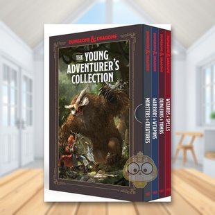 【预售】龙与地下城4册套盒1英文插画原画设定集进口原版书套装14岁以上【Dungeons & Dragons 4 Books】The Young Adventurer's书