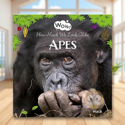 【预售】哇！猿类与我们看起来有多相似英文儿童绘本动物生态环保进口原版外版书精装3-6周岁Wow! Apes. How Much We Look Alike书