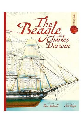 【预售】跟随达尔文的小猎犬号：震撼视觉指南 Beagle With Charles Darwin: Spectacular Visual Guides 原版英文儿童绘本进口书