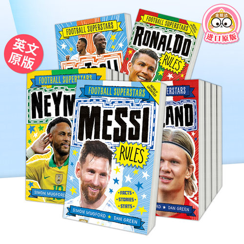 足球明星特辑 C罗/内马尔/哈兰德/梅西 等足球名人Football Superstars 【多款单拍】6岁+英文儿童桥梁插图故事进口童书